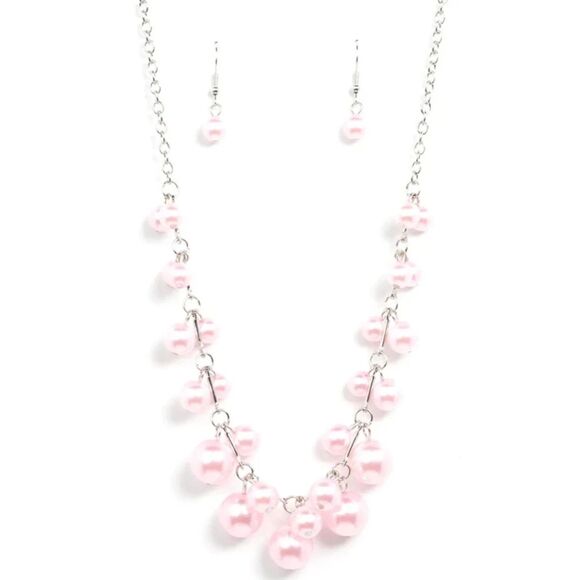 Tearoom Gossip Pink Necklace (386) - Picture 2 of 3